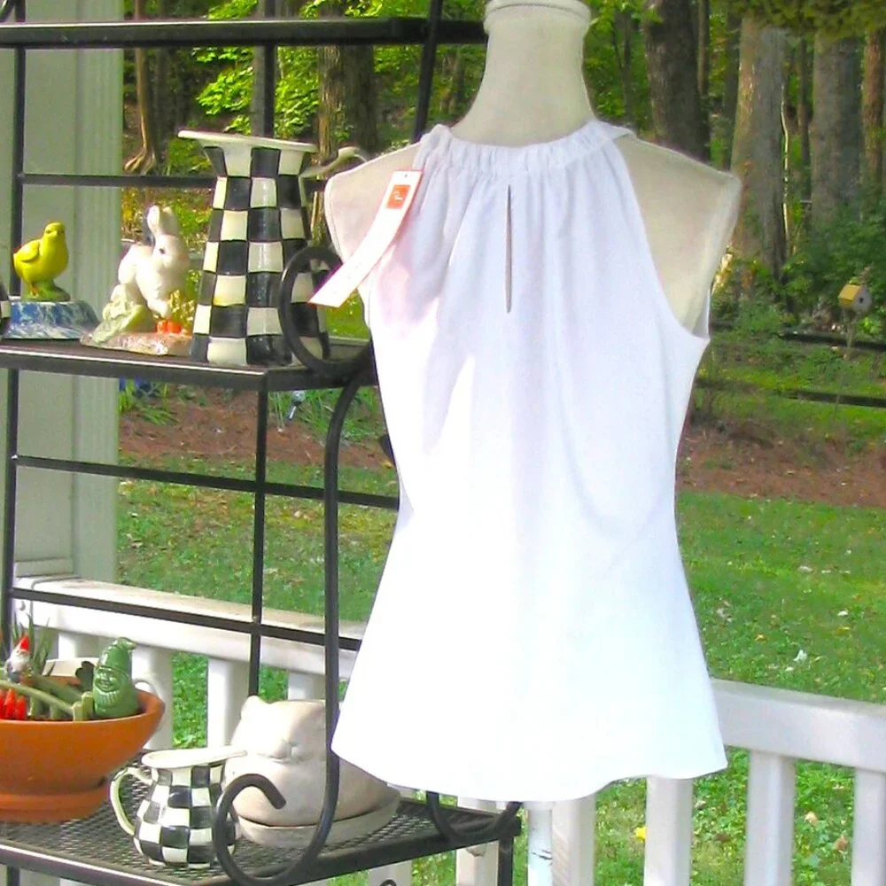 NWT Jude Connally Claire top shirt sleeveless pullover soft style Small luxury - Picture 5 of 7